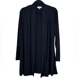 Calvin Klein Elegant Black Open Front Long Sleeve Cardigan Sz Small
